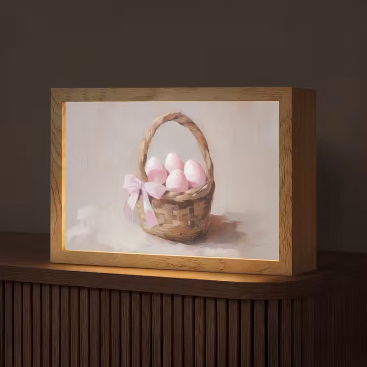 Mand - Eieren - Roze Light Box met kabel (Tafellamp) klein -z3d_website