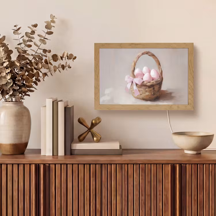 Mand - Eieren - Roze Light Box met kabel (Tafellamp) klein -sfeer2