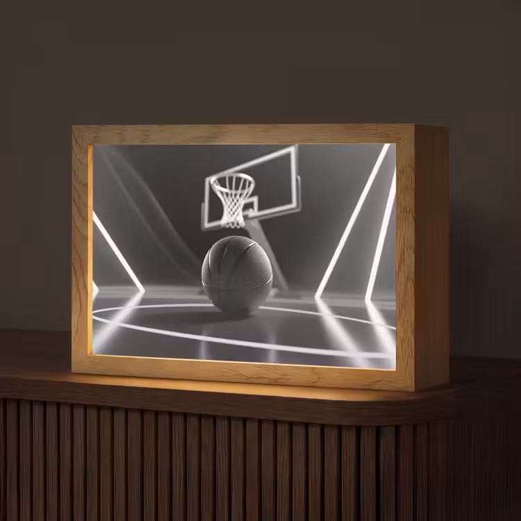 Basketbal - Basketbalveld - Lichtlijnen Light Box met kabel (Tafellamp) klein -z3d_website