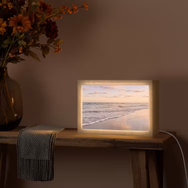 Strand - Branding - Wolken Light Box met kabel (Tafellamp) klein -sfeer4