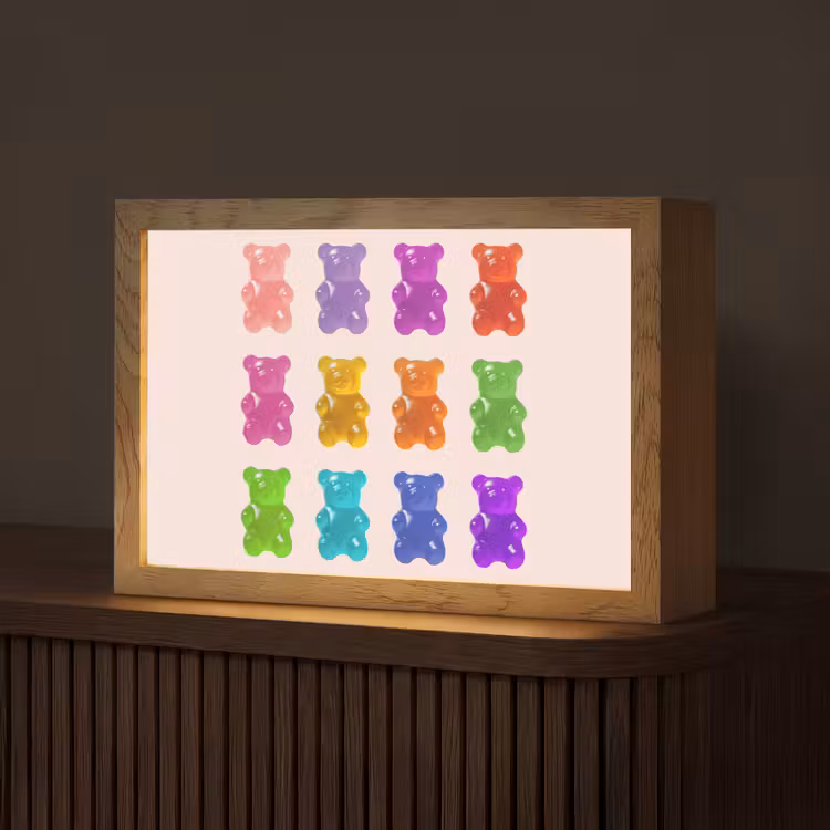 Beer - Kleurrijk - Snoep Light Box met kabel (Tafellamp) klein -z3d_website