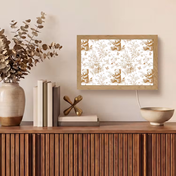 Beer - Tijdloos - Bruin Light Box met kabel (Tafellamp) klein 924 -sfeer2