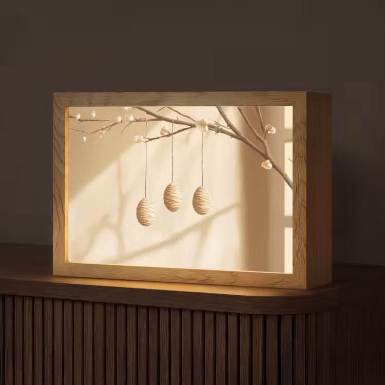 Beige - Paastak - Eieren Light Box met kabel (Tafellamp) klein -z3d_website