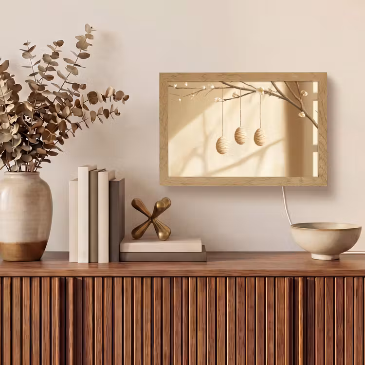 Beige - Paastak - Eieren Light Box met kabel (Tafellamp) klein -sfeer2