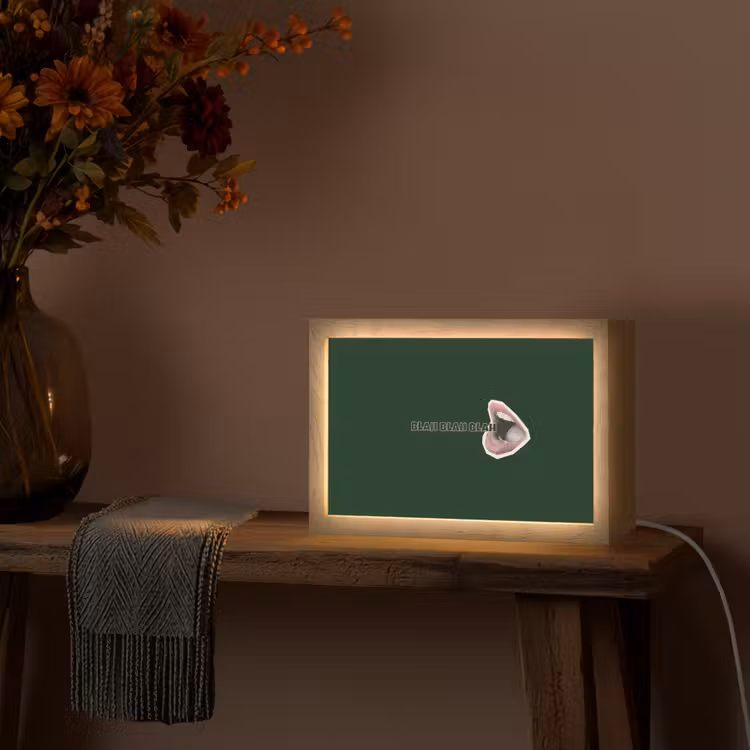 BLAH BLAH BLAH - Mond - Groen Light Box met kabel (Tafellamp) klein -sfeer4