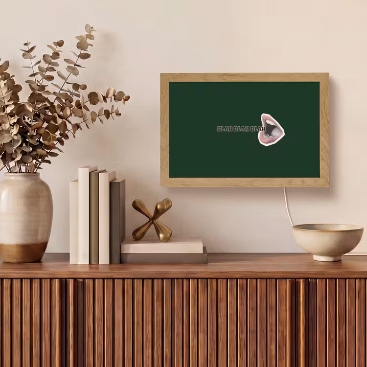 BLAH BLAH BLAH - Mond - Groen Light Box met kabel (Tafellamp) klein -sfeer2