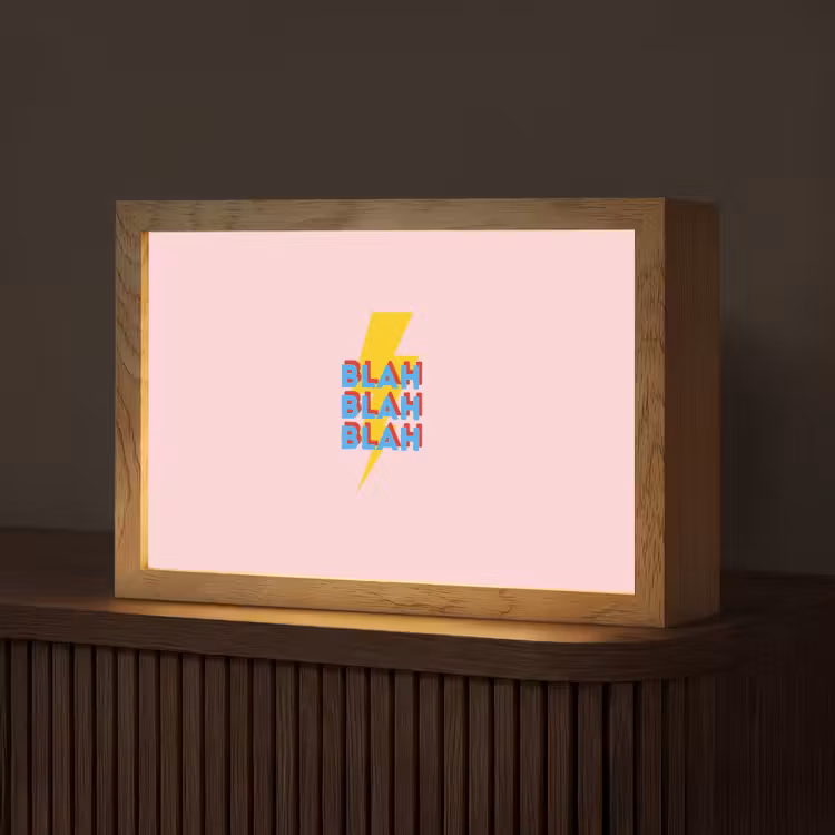 Blah - Bliksem - Roze Light Box met kabel (Tafellamp) klein -z3d_website