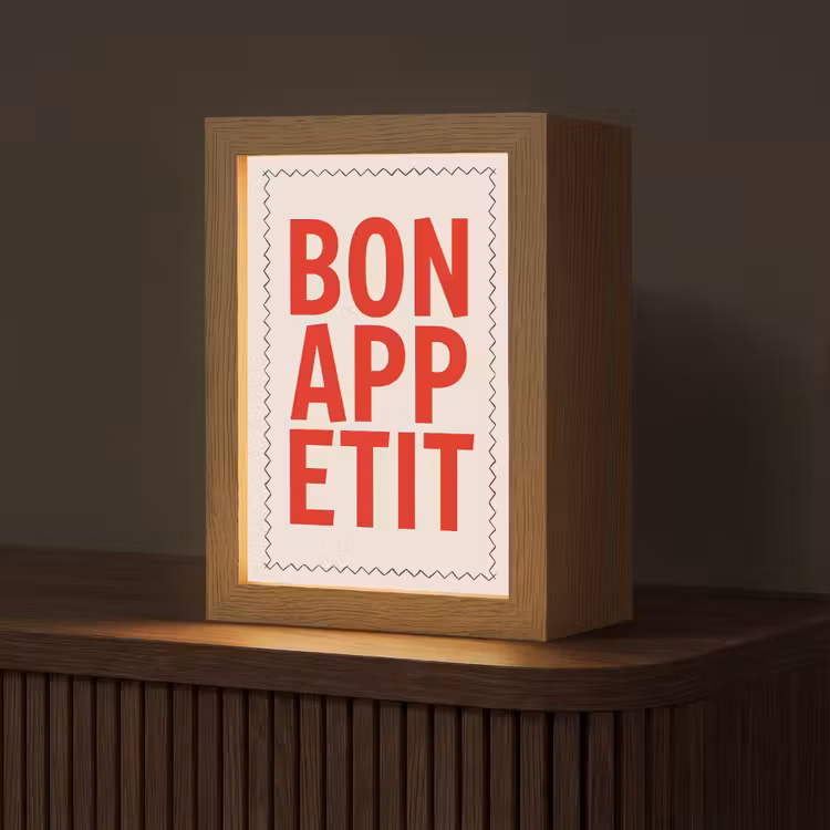 Blokletters - Rood - Kartelrand Light Box met kabel (Tafellamp) klein -z3d_website