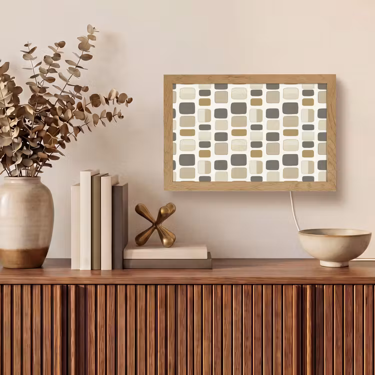 Blokken - Vintage - Grijs Light Box met kabel (Tafellamp) klein 924 -sfeer2