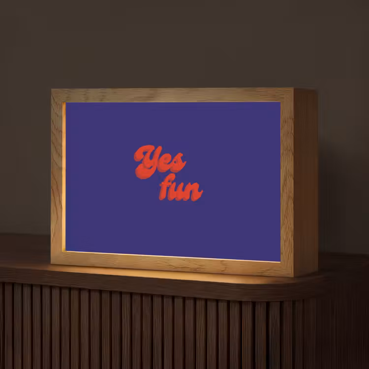 Blauw - Rood - Yes fun - 3D Light Box met kabel (Tafellamp) klein -z3d_website