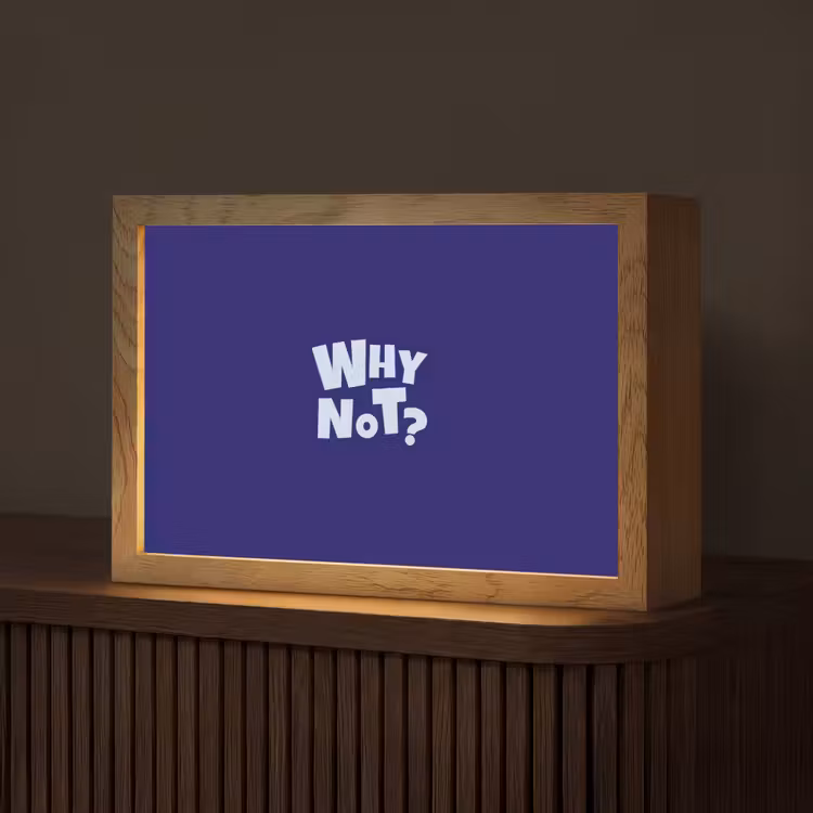 Blauw - Why not - Minimalistisch Light Box met kabel (Tafellamp) klein -z3d_website