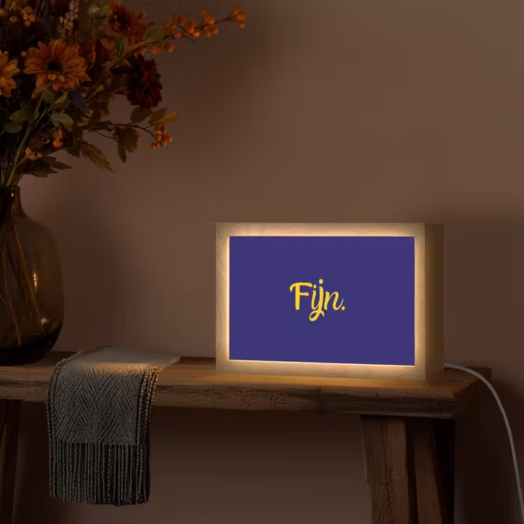 Blauw - Geel - Fijn Light Box met kabel (Tafellamp) klein -sfeer4