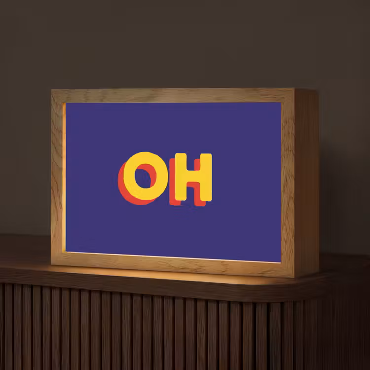 Blauw - Geel - OH - Schaduw Light Box met kabel (Tafellamp) klein -z3d_website