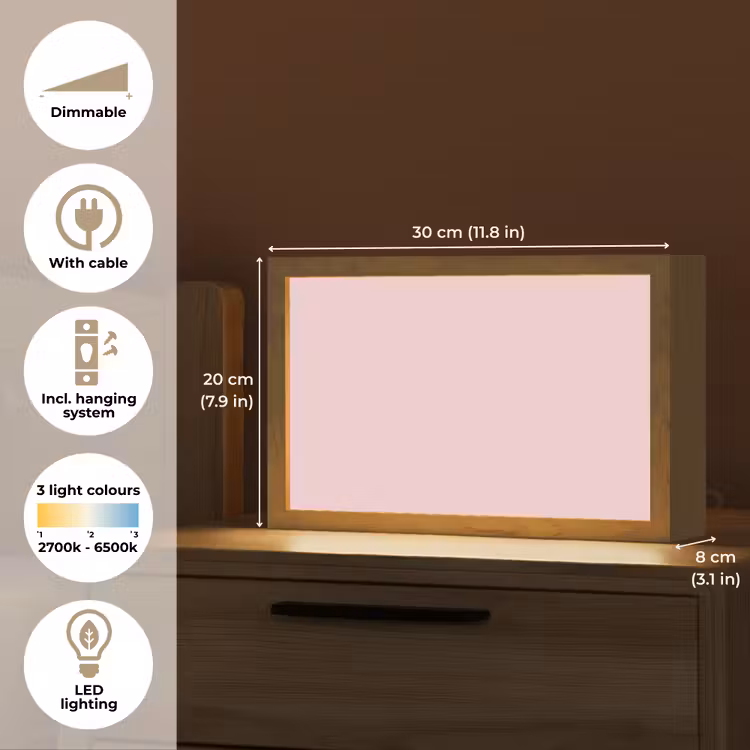 Blush - Pink - Roze Light Box met kabel (Tafellamp) klein 924 -USP_EN