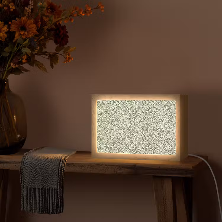 Botanisch - Takken - Groen Light Box met kabel (Tafellamp) klein 924 -sfeer4