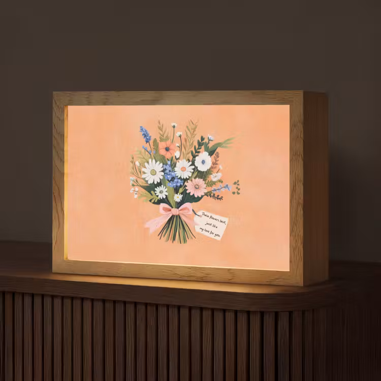 Boeket - Strikje - Quote Light Box met kabel (Tafellamp) klein -z3d_website
