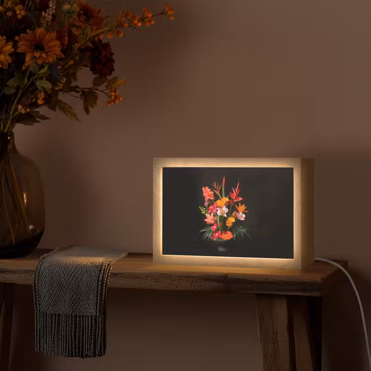 Boeket - Bloemen - Exotisch Light Box met kabel (Tafellamp) klein -sfeer4