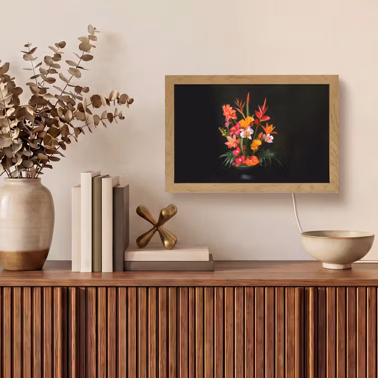 Boeket - Bloemen - Exotisch Light Box met kabel (Tafellamp) klein -sfeer2