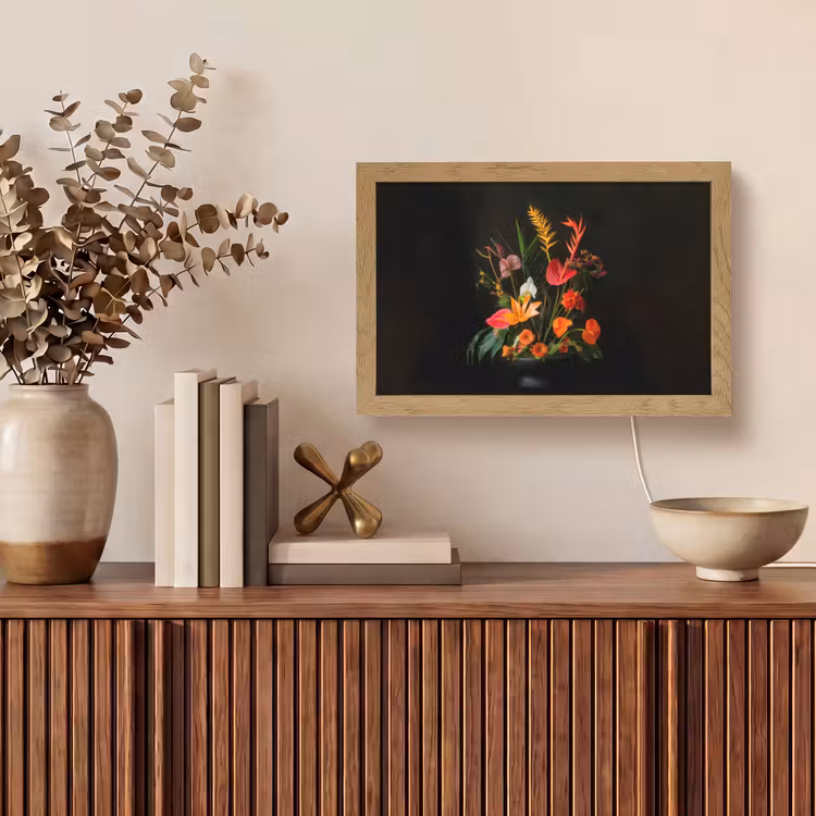 Schaal - Boeket - Bloemen Light Box met kabel (Tafellamp) klein -sfeer2