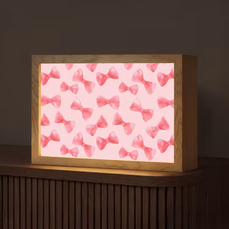 Strikken - Aquarel - Roze Light Box met kabel (Tafellamp) klein 924 -z3d_website