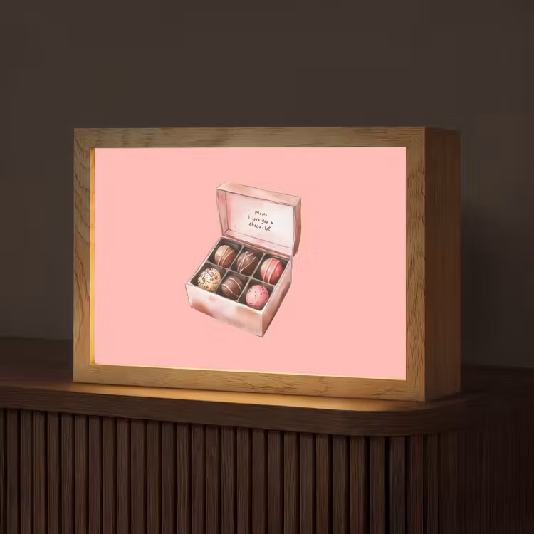 Doosje - Bonbons - Liefdevolle - Tekst Light Box met kabel (Tafellamp) klein -z3d_website