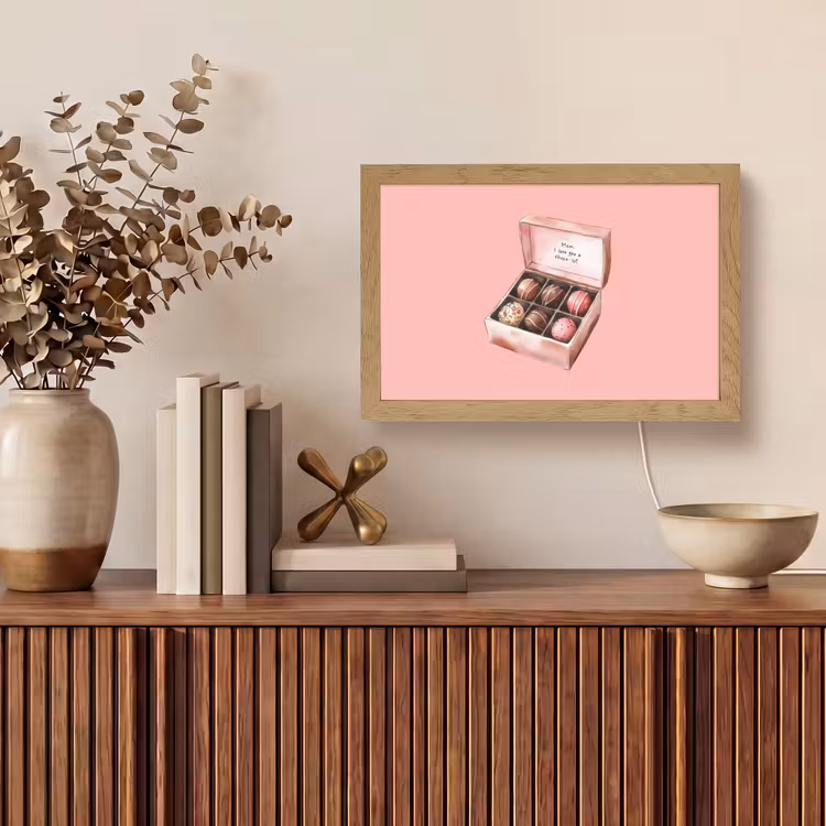 Doosje - Bonbons - Liefdevolle - Tekst Light Box met kabel (Tafellamp) klein -sfeer2
