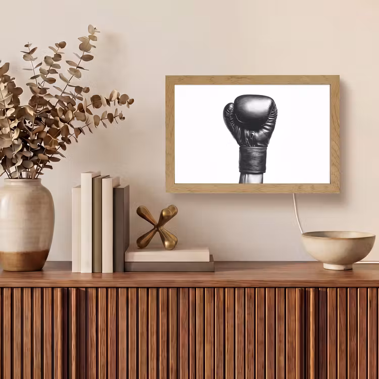 Bokshandschoen - Zwart - Hand Light Box met kabel (Tafellamp) klein -sfeer2