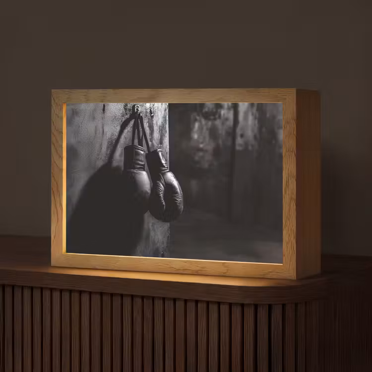 Bokshandschoenen - Muur - Duister - Zwart Light Box met kabel (Tafellamp) klein -z3d_website