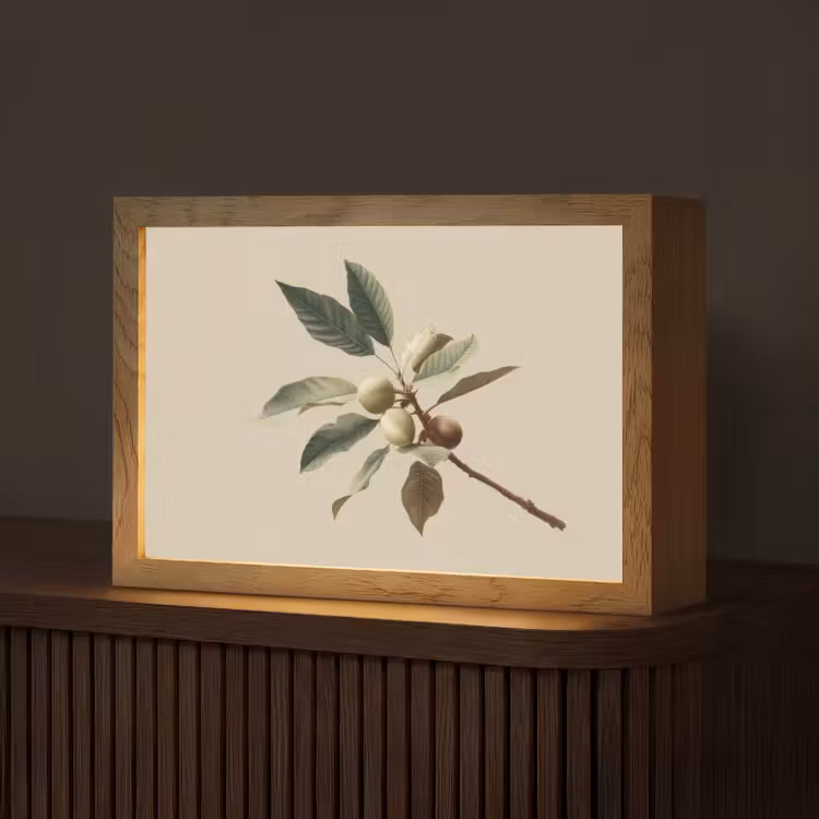 Tak - Groene Bladeren - Vruchten Light Box met kabel (Tafellamp) klein -z3d_website