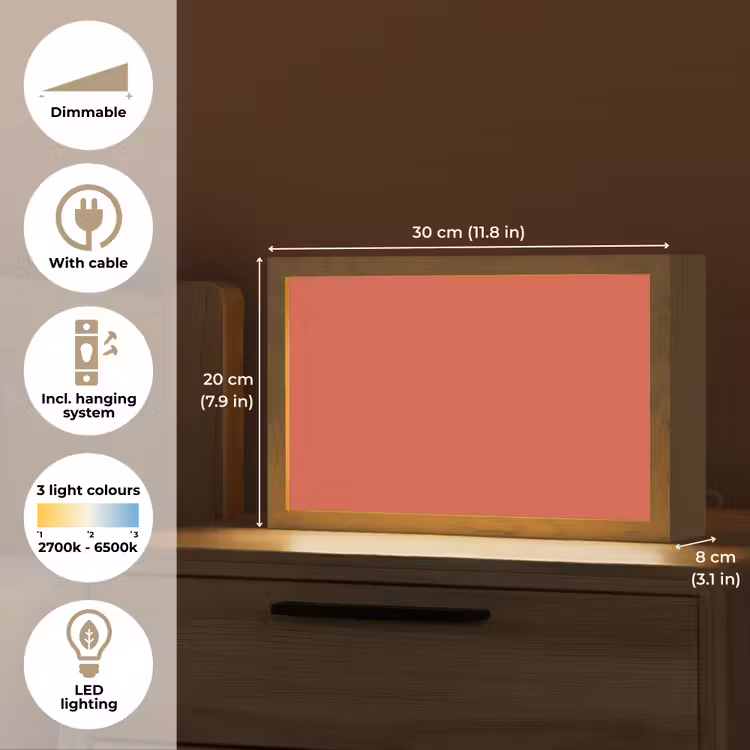 Brick - Red - Rood Light Box met kabel (Tafellamp) klein 924 -USP_EN