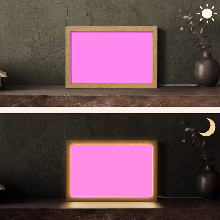 Bright - Orchid - Roze Light Box met kabel (Tafellamp) klein 924 -sfeer3
