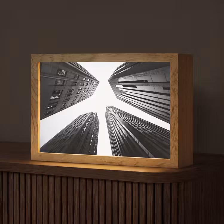 Gebouwen - Lucht - Zwart Light Box met kabel (Tafellamp) klein -z3d_website
