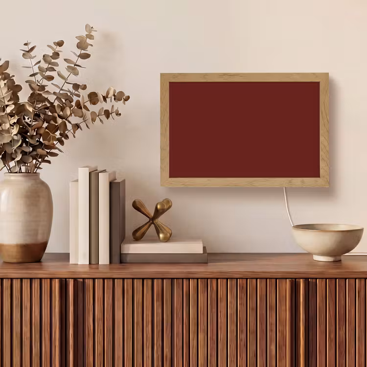 Burnt - Mahogany - Rood Light Box met kabel (Tafellamp) klein 924 -sfeer2