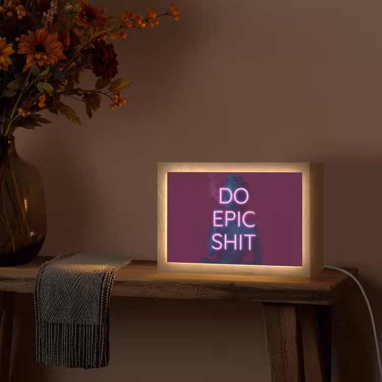 Buste - Neon - LED - Letters Light Box met kabel (Tafellamp) klein -sfeer4