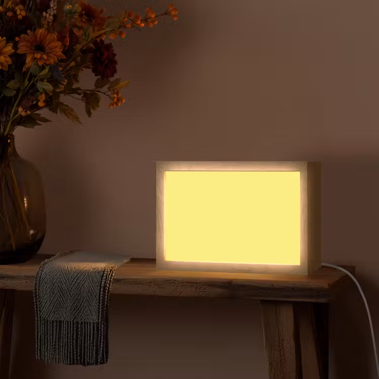 Buttery - Beige - Geel Light Box met kabel (Tafellamp) klein 924 -sfeer4