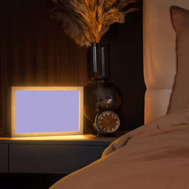 Ceil - Paars - Lila Light Box met kabel (Tafellamp) klein 924 -sfeer1