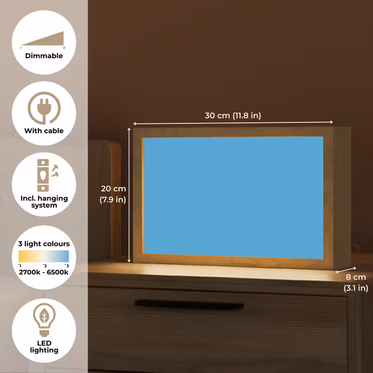 Cerulean - Breeze - Blauw Light Box met kabel (Tafellamp) klein 924 -USP_EN