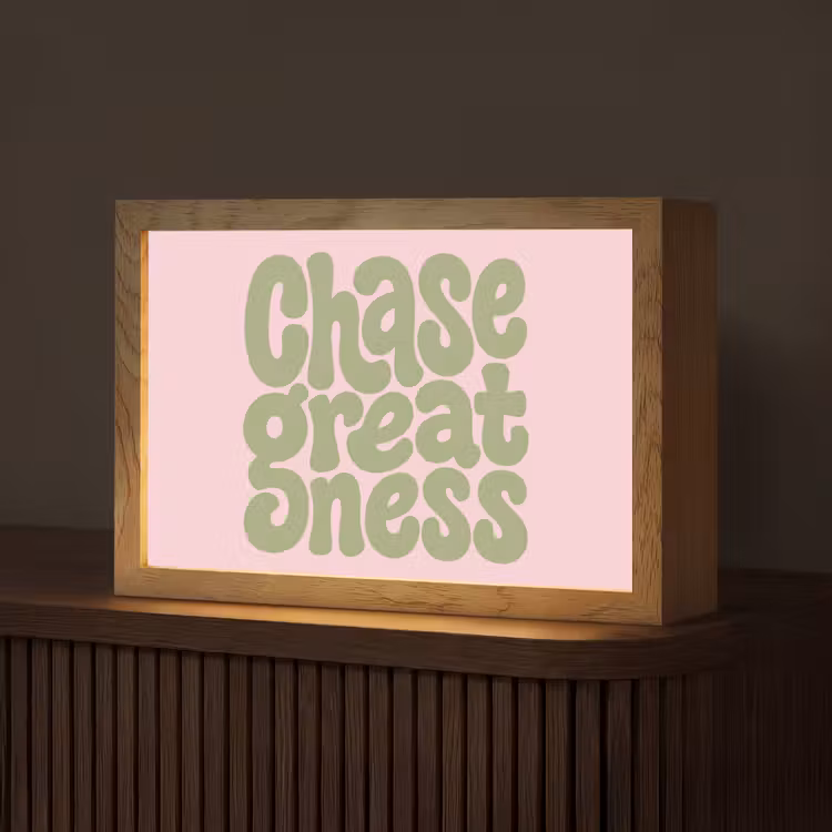 Chase greatness - Groen - Roze - Retro Light Box met kabel (Tafellamp) klein -z3d_website