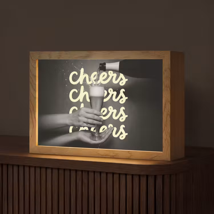 Cheers - Wijn - Zwart - Wit Light Box met kabel (Tafellamp) klein -z3d_website