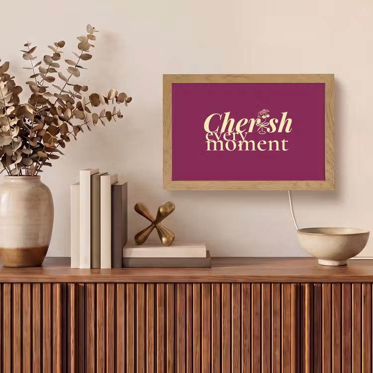 Cherish every moment - Cocktailglas - Bordeaux Light Box met kabel (Tafellamp) klein -sfeer2