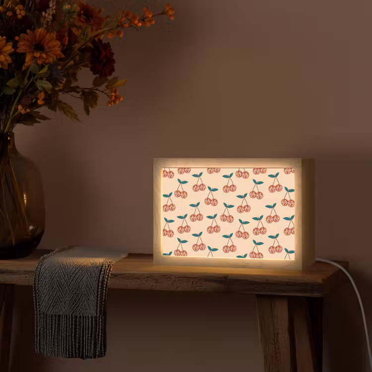 Kers - Disco - Patroon Light Box met kabel (Tafellamp) klein 924 -sfeer4