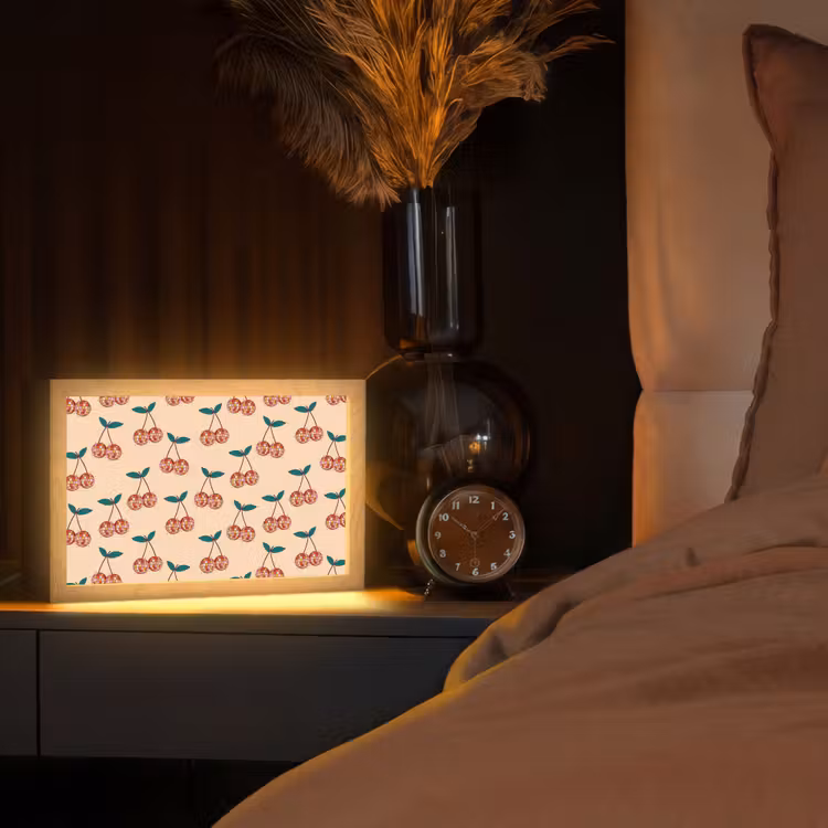 Kers - Disco - Patroon Light Box met kabel (Tafellamp) klein 924 -sfeer1