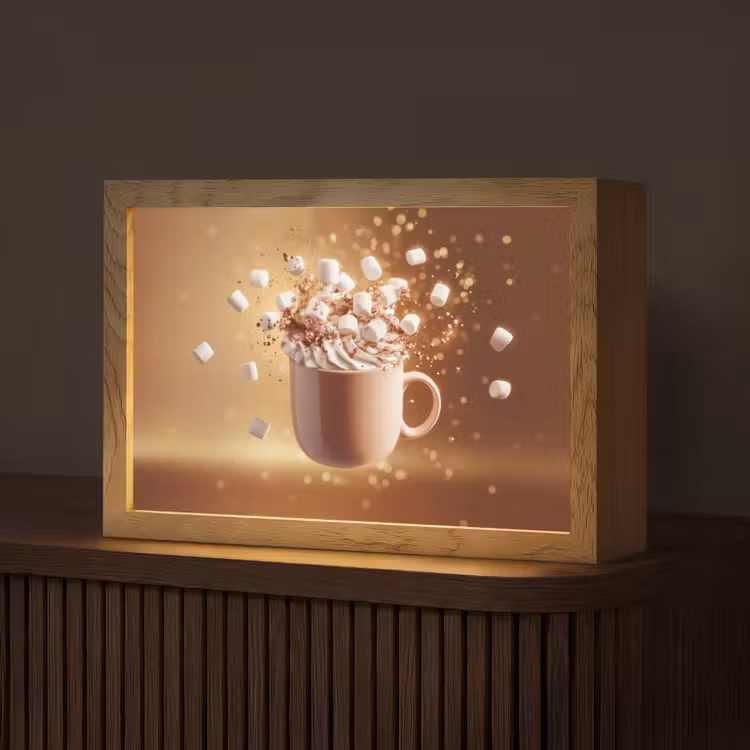 Chocomelk - Drinken - Warm - Bruin Light Box met kabel (Tafellamp) klein -z3d_website
