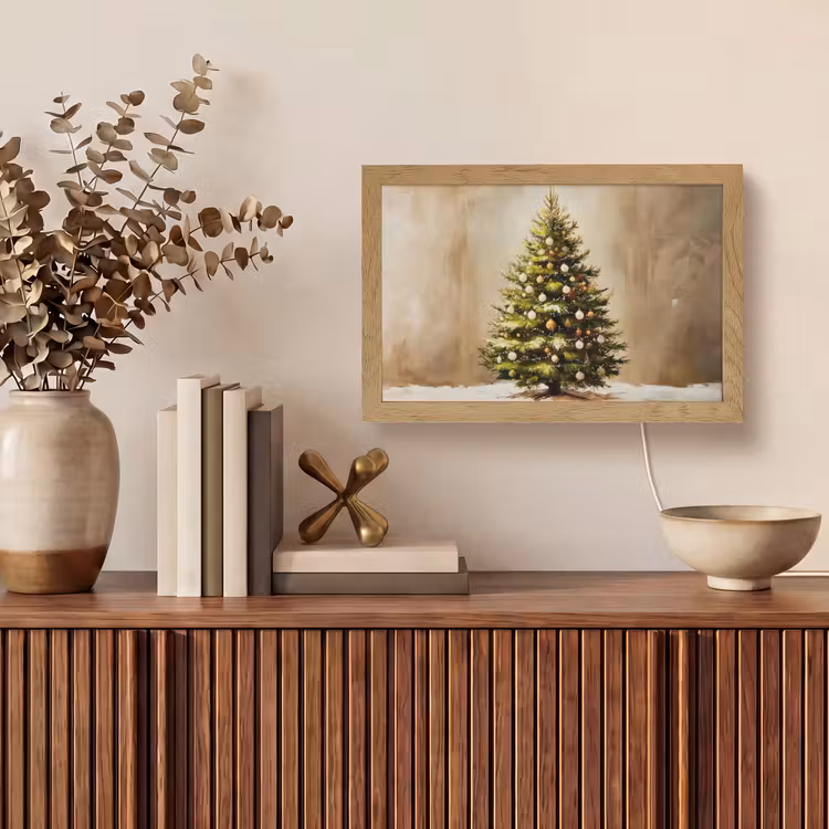 Kerst - Sfeer - Groen Light Box met kabel (Tafellamp) klein -sfeer2