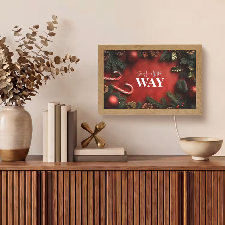 Kerst - Quote - Rood - Kerstballen Light Box met kabel (Tafellamp) klein -sfeer2