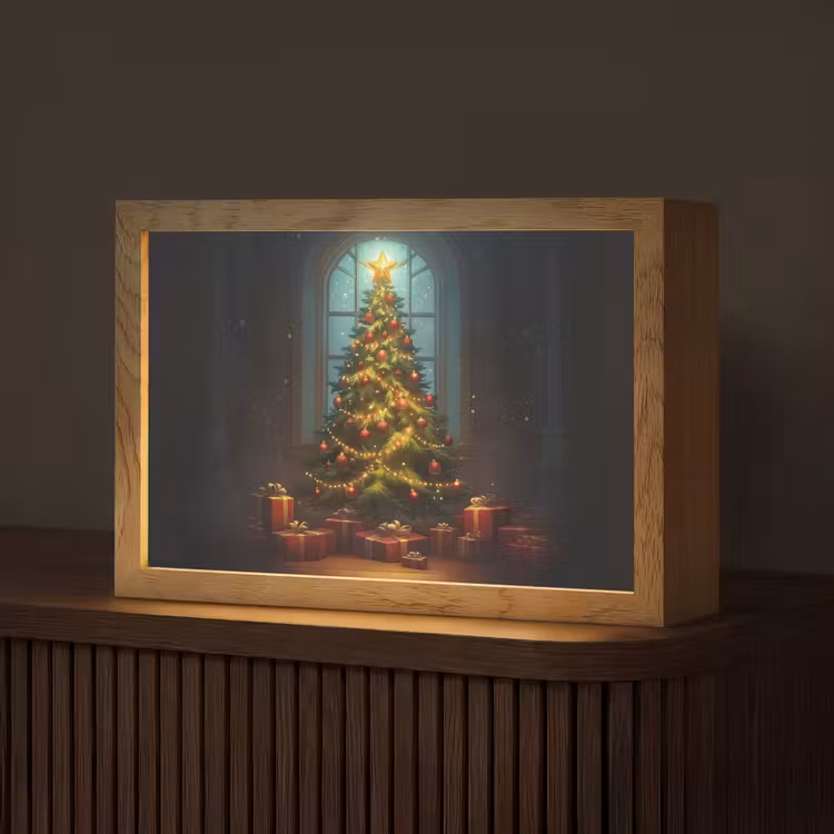 Kerstboom - Cadeau - Kerst - Winter Light Box met kabel (Tafellamp) klein -z3d_website