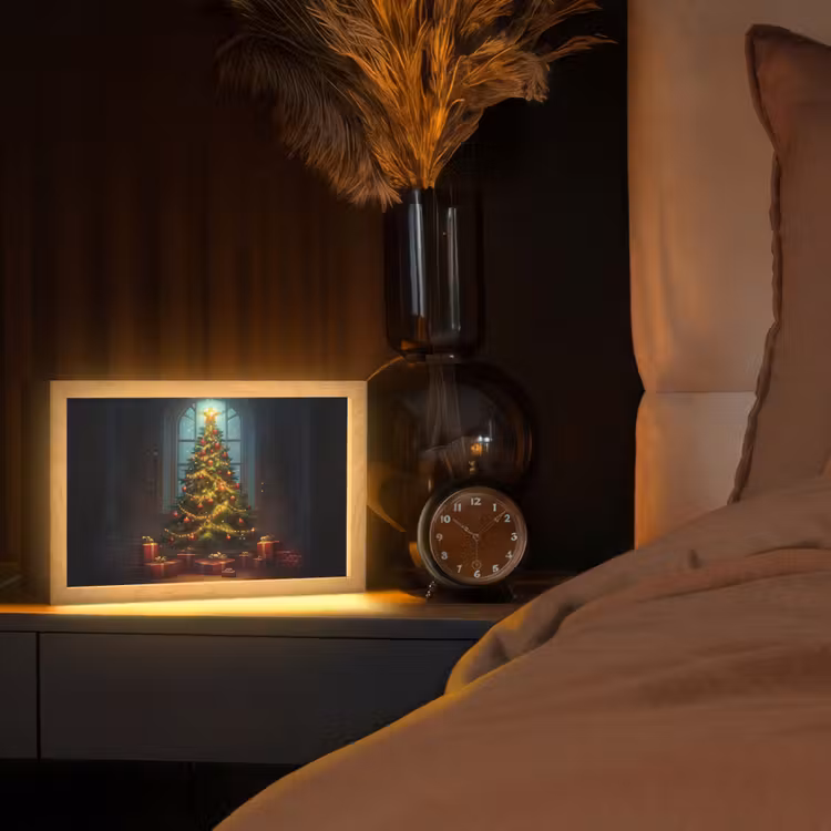 Kerstboom - Cadeau - Kerst - Winter Light Box met kabel (Tafellamp) klein -sfeer1