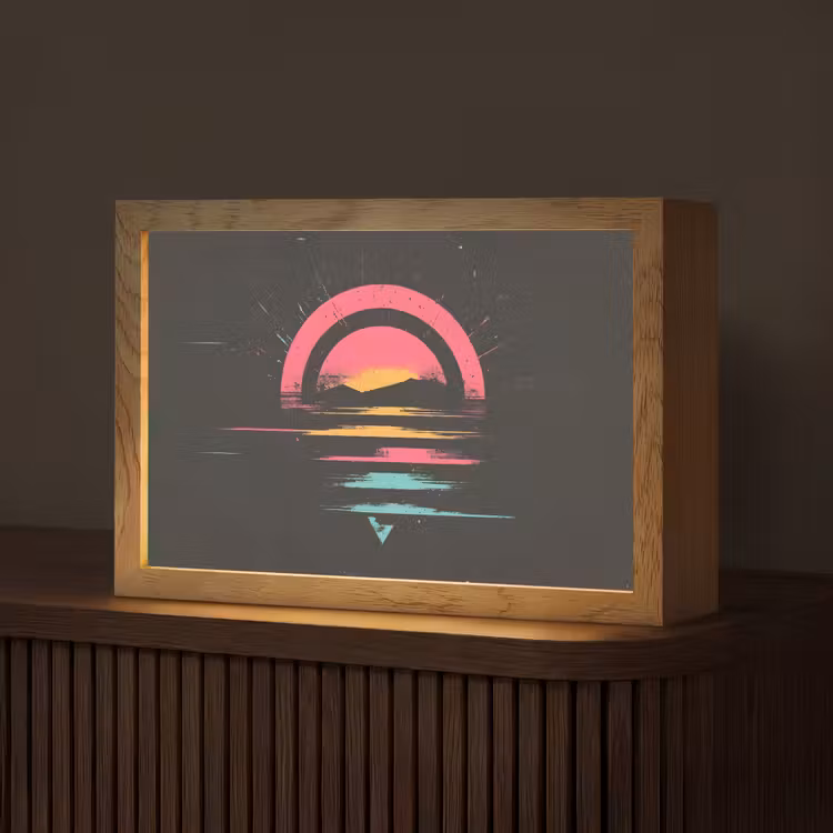 Cirkel - Abstract - Roze Light Box met kabel (Tafellamp) klein -z3d_website