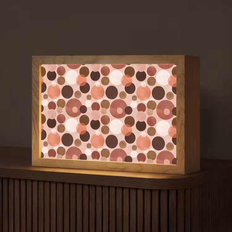 Cirkels - Modern - Kleurrijk Light Box met kabel (Tafellamp) klein 924 -z3d_website