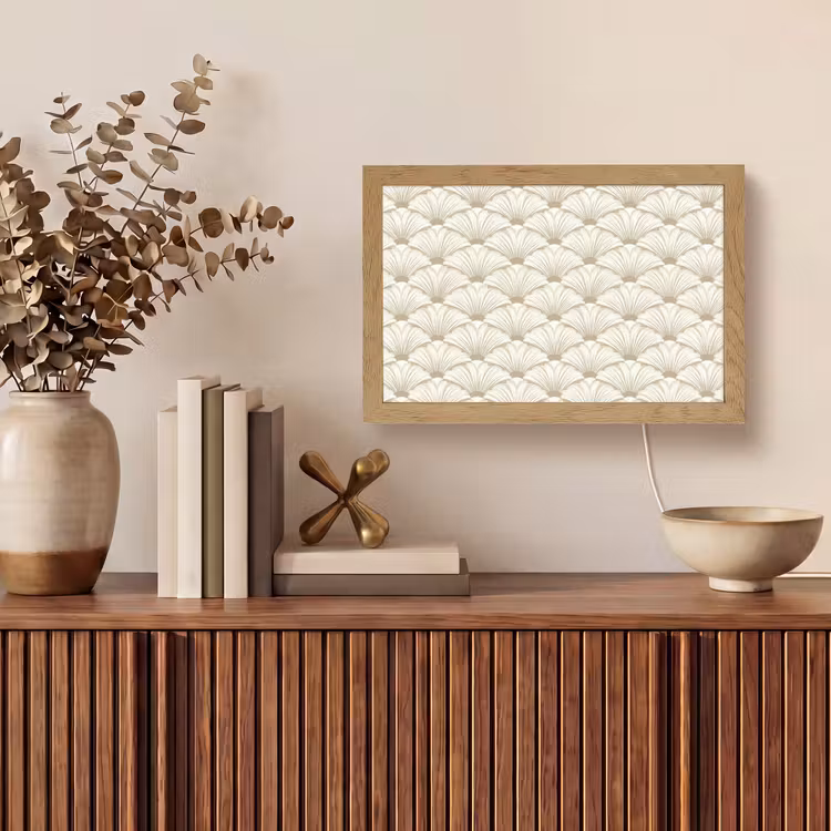 Klassiek - Art - Beige Light Box met kabel (Tafellamp) klein 924 -sfeer2